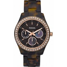 *NEW* Fossil Women's Stella Brown Analog Crystal Quartz Watch ES2923