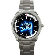 New item design Stussy logo by sport metal watch