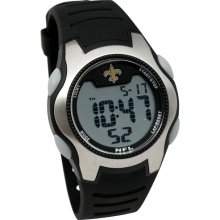New Orleans Saint wrist watch : New Orleans Saints Training Camp Watch - Silver/Black