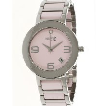 Nice Italy Womens Laura Stainless Watch - Pink Bracelet - Pink Dial - NICW1062LAU009021