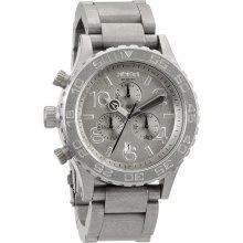 Nixon 42-20 Chrono Watch (Raw Steel) O/S :: Raw Steel