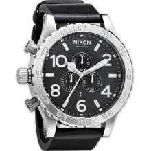 Nixon 51-30 Chrono Leather Watch - black