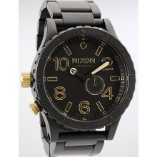 Nixon The 51-30 Tide Watch in Matte Black & Gold