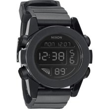 Nixon 'The Unit' Round Digital Watch Black