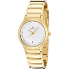 Obaku Watches Women's Infinity White Dial Gold Tone Ion Plated Stainle