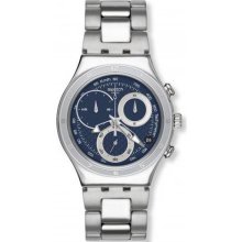 Oblique End Blue Men Watch