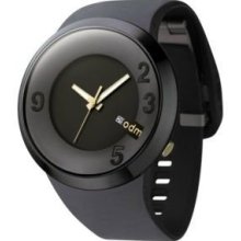 ODM Unisex 60 Sec Series Analog Plastic Watch - Black Rubber Strap - Black Dial - DD127-01