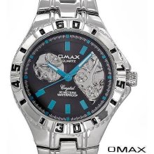 OMAX 00dba465p0b2 Brand New GentleMens Quartz Waterproof Watch