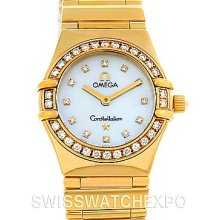 Omega Constellation 18K Yellow Gold Diamond Mini 1164.75.00 Watch