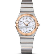 Omega Constellation Brushed Quartz 27mm Ladies Watch 12320276055001