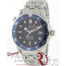 Omega Seamaster 300m Mid Size Steel Bracelet Blue Dial