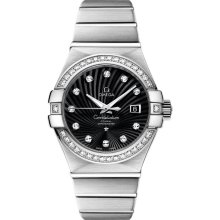 Omega Women's Constellation Black & Diamonds Dial Watch 123.55.31.20.51.001