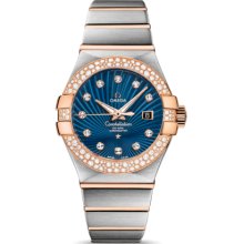 Omega Women's Constellation Blue & Diamonds Dial Watch 123.25.31.20.53.001