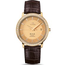 Omega Women's De Ville Champagne & Diamonds Dial Watch 413.58.37.20.58.001