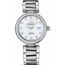 Omega Women's De Ville Ladymatic Mother Of Pearl & Diamonds Dial Watch 425.35.34.20.55.001