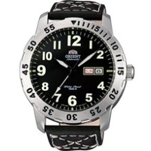 Orient Black Dial 21-Jewel Automatic Aviator Watch #FEM7A003B