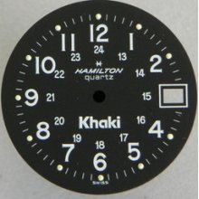 Original Vintage Hamilton Khaki Quartz Date Black Watch Dial Men's