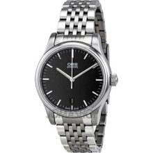 Oris Classic Date Black Dial Automatic Steel Mens Watch 733-7578- ...