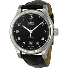 Oris Classic Date Steel 42mm Watch - Black Dial, Stainless Steel Bracelet 73375944094MB Sale Authentic