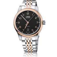 Oris Men's Classic Black Dial Watch 733-7594-4394-07-8-20-63