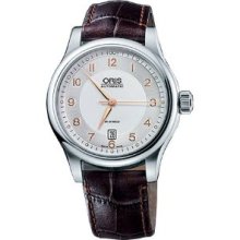 Oris Men's Culture Classic Date Silver Dial Watch 733-7594-4061-LS