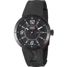 Oris Mens Tt1 Diver Black Dial Black Rubber Strap Automatic Watch 73576514764rs