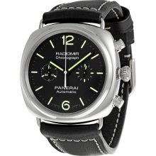 Panerai Radiomir Black Leather Mens Watch Black Arabic Dial 00369