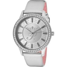 Paris Hilton Watches Women's White Crystal Silver Dial Metallic Silver