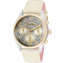 Paris Hilton Watches Women's Beverly Silver Glitter Dial Ivory Pearl T