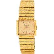 Patek Philippe Geneve 750 18k Yellow Gold Quartz Ladies Womens Watch