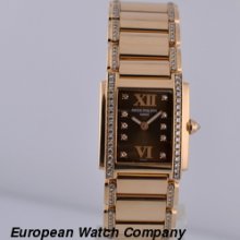 Patek Philippe Ladies Twenty-4 18K RG / Diamond Brown Dial