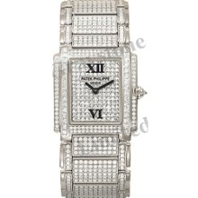 Patek Twenty-4 White Gold w- Diamonds Ladies Watch 4910-51G