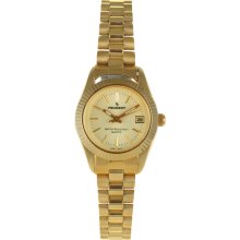 Peugeot Women's '174L' 3-link Goldtone Bracelet Watch (Three Link Gold-tone Bracelet Watch)