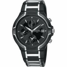 Pf3547 Pulsar Mens Alarm Chronograph Black Ion Plated Stainless Steel Watch