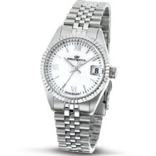 Philip Ladies Caribbean Analogue Watch R8253107625 With Quartz Movement, Mother Of Pearl Dial And Stainless Steel Case