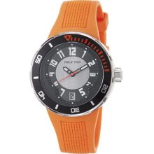 Philip Stein Men's 'Active Extreme' Orange Rubber Strap Watch