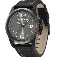 Police Lancer Gents Black Leather Strap 12591jvsbu/61 Watch