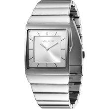Police Pl-12669mrs-04m Men's Skyline-m Stainless Steel Band Silver Dial Watch