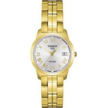 PR 100 Women's Quartz Watch - Silver Arabic Index Dial With Two-Tone Bracelet