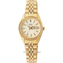 Pulsar Ladies Day/Date Watch Gold-Tone Case & Bracelet PXX004