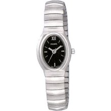 Pulsar Ladies Stainless Steel Black Dial Expansion Watch PRS577