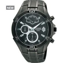 Pulsar Men`s Collection Chronograph Black Ion Finish Watch