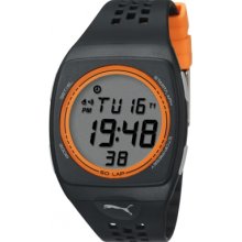 Puma Faas 300 Unisex Digital Watch With Lcd Dial Digital Display And Black Plastic Or Pu Strap Pu910991004