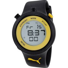 Puma Go Grey Digital Black Silicone Mens Watch PU910901006