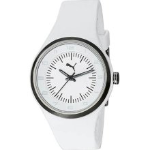 Puma Women's Active White Polyurethane White Dial Quartz Watch