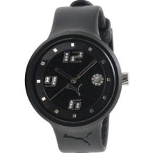 Puma Women's MOTOR PU910672001 Black Polyurethane Quartz Watch with