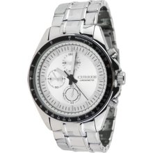 Quartz Wrist Watch with Tanium Metal Strap for Men (White) - White - Metal