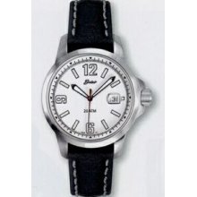 Quartzline Seapearl Ladies Watch W/ White Dial & Leather Sport Strap