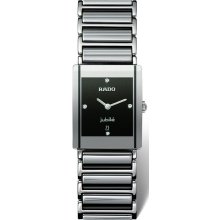 Rado R20484722 Integral Platinum Black Jubile Diamond Dial Watch $2000