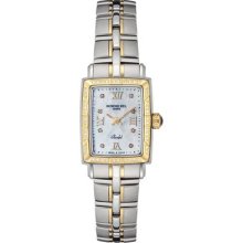 Raymond Weil Ladies Parsifal Mother Of Pearl Diamond Watch Gold 9740-stg-00995